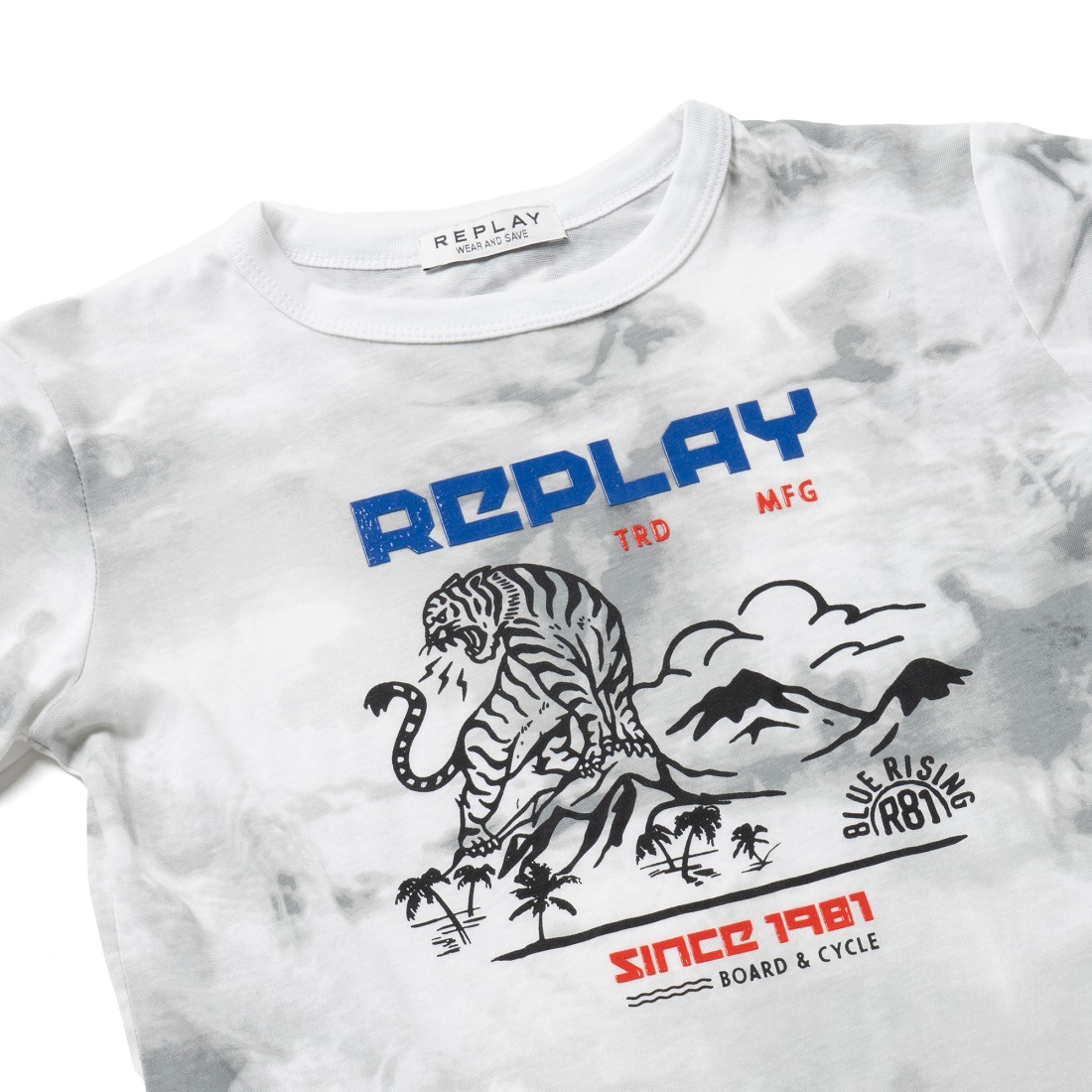 オーガニックコットン タイガープリントT 詳細画像 グレー 3